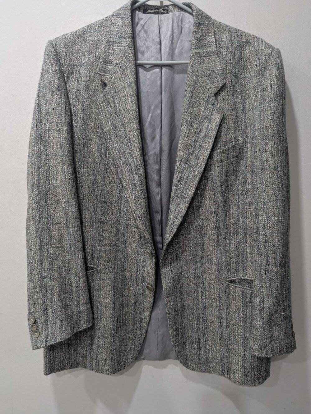 Paolo Barberino Italy By Harry Rosen Sport Coat Wool Silk Size 42L Vintage